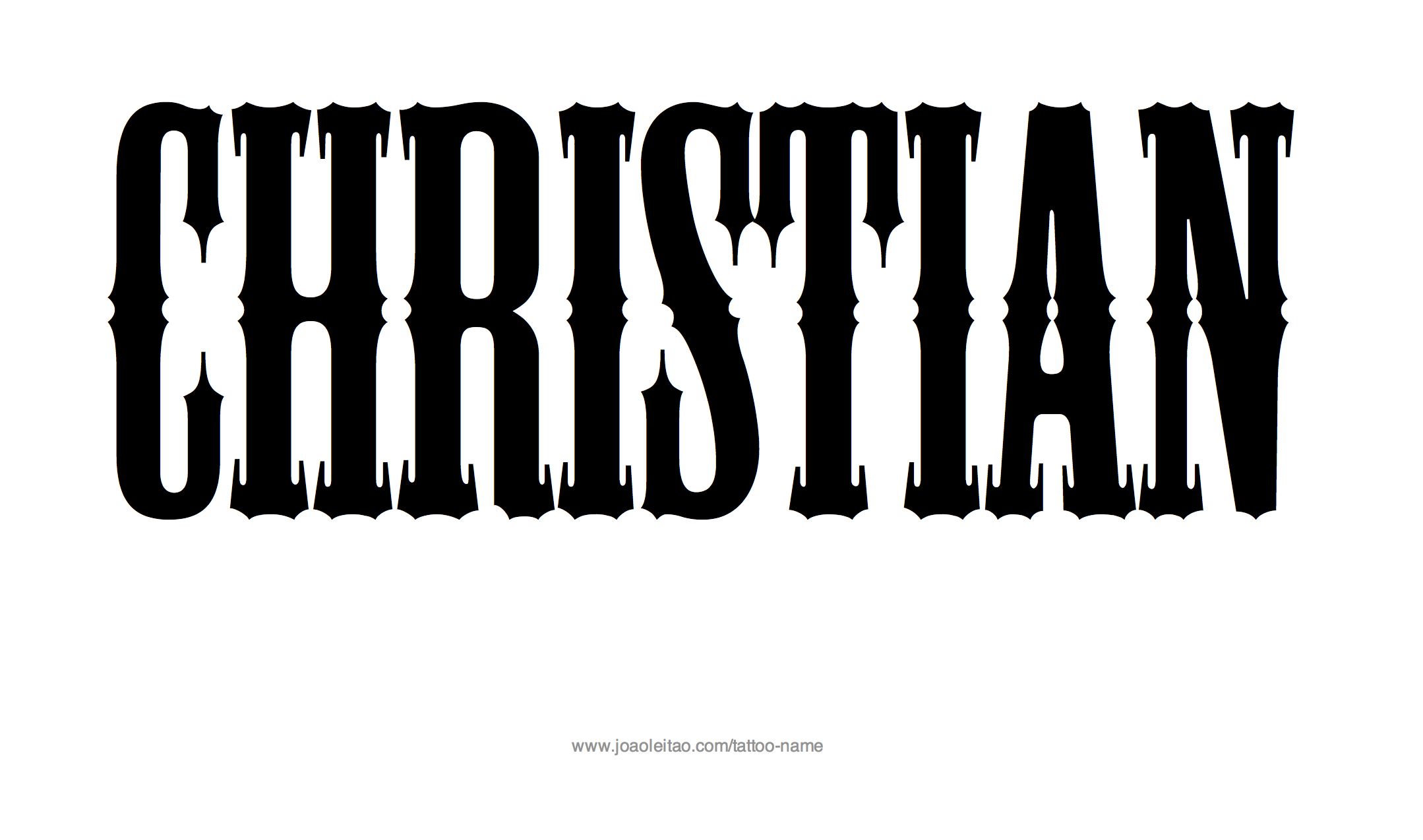 Tattoo Design Name Christian