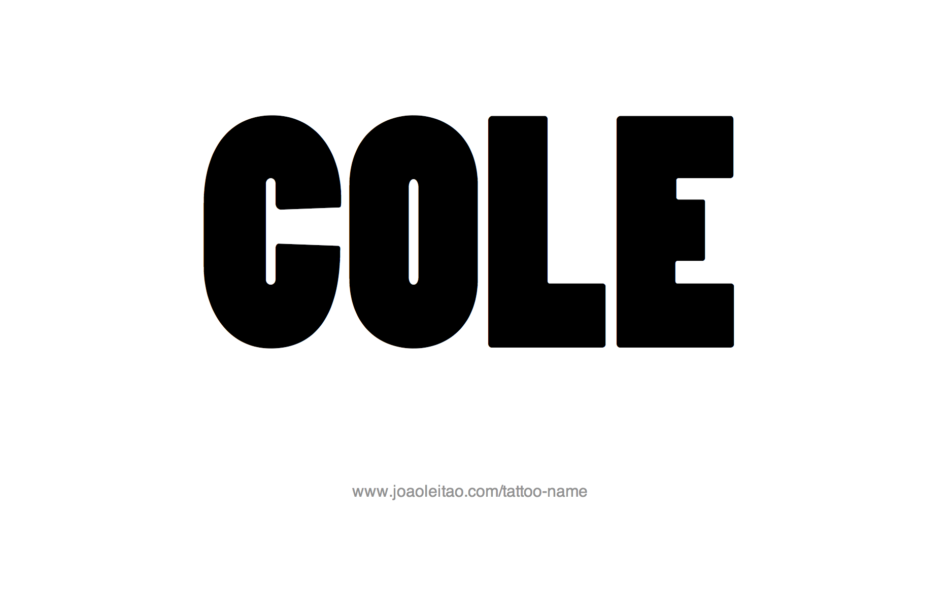 Tattoo Design Name Cole