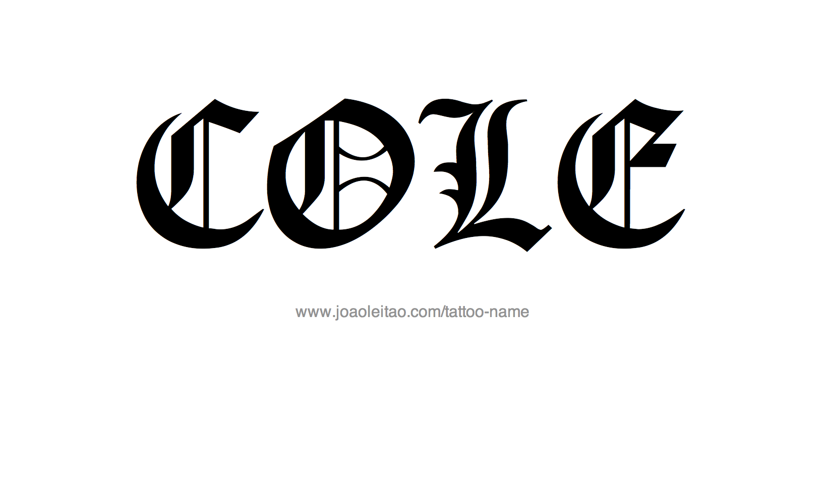 Tattoo Design Name Cole