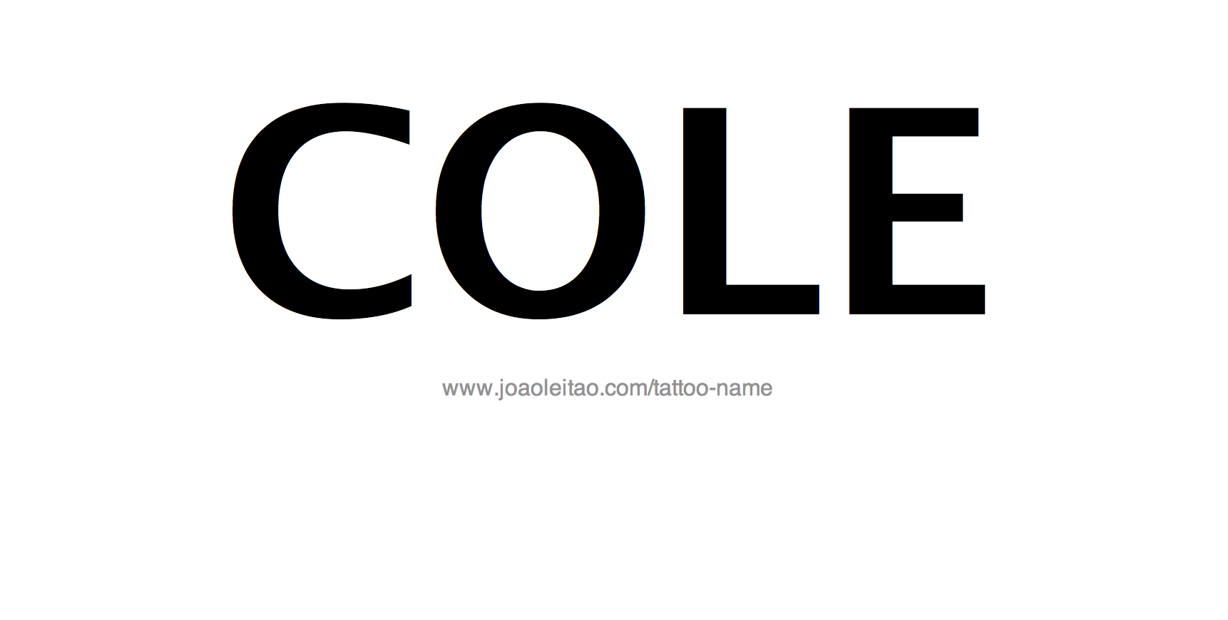 Tattoo Design Name Cole