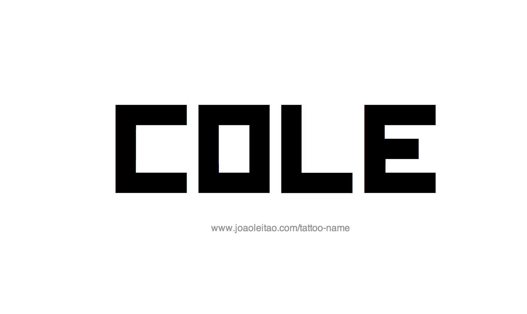 Tattoo Design Name Cole