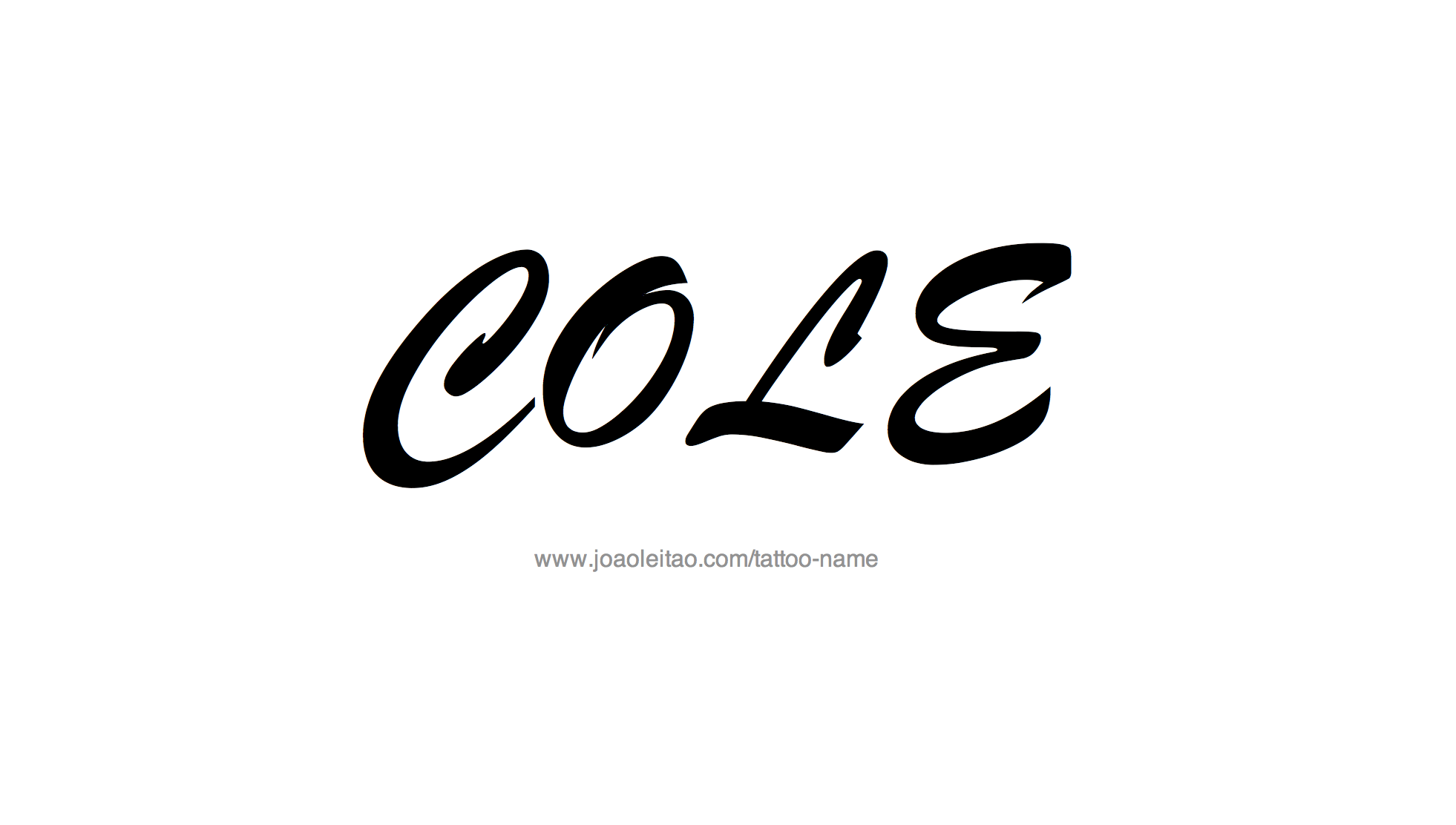 Tattoo Design Name Cole