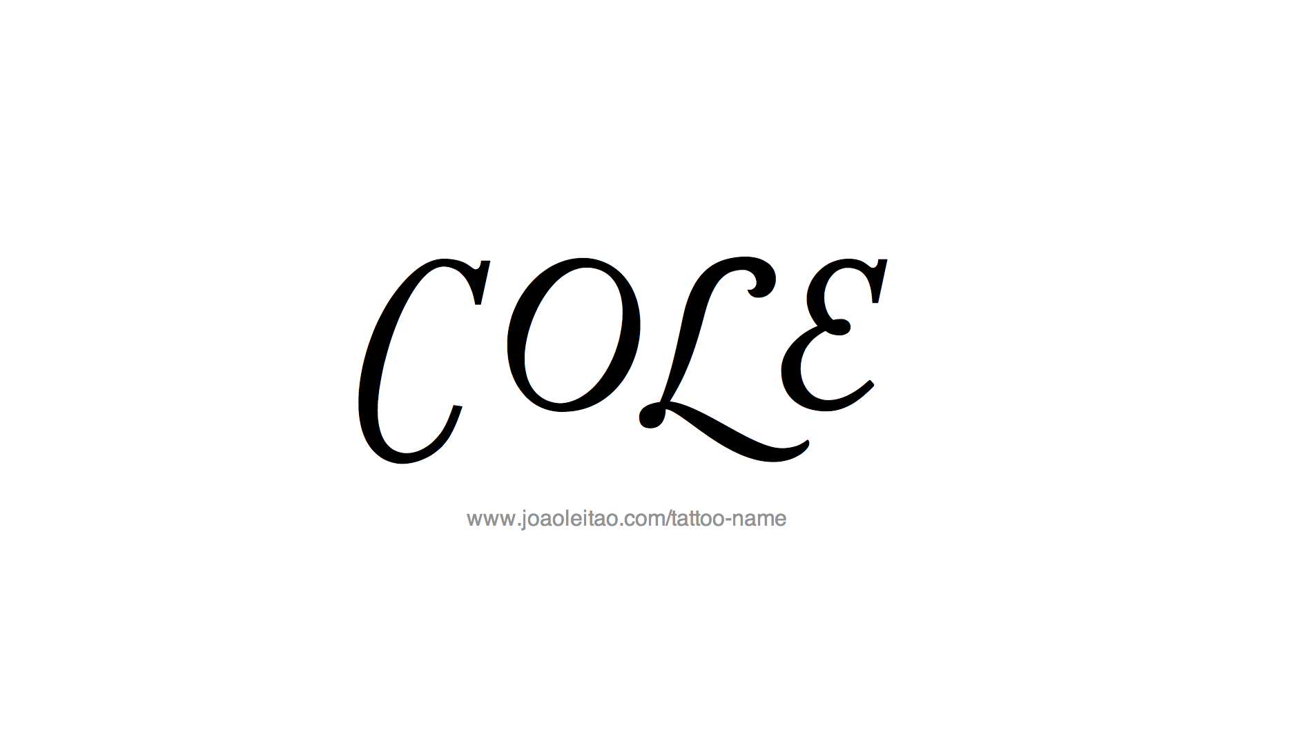 Tattoo Design Name Cole