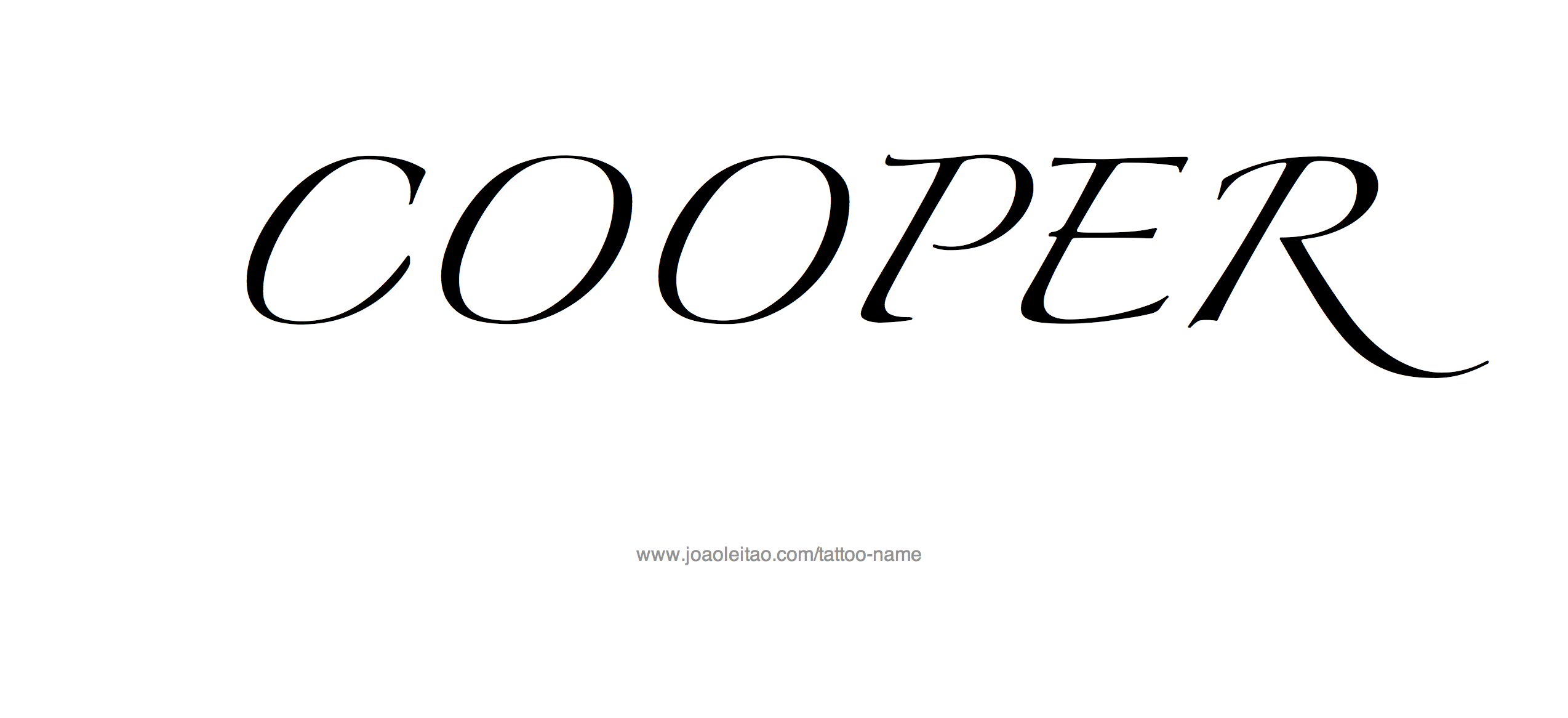 Tattoo Design Name Cooper