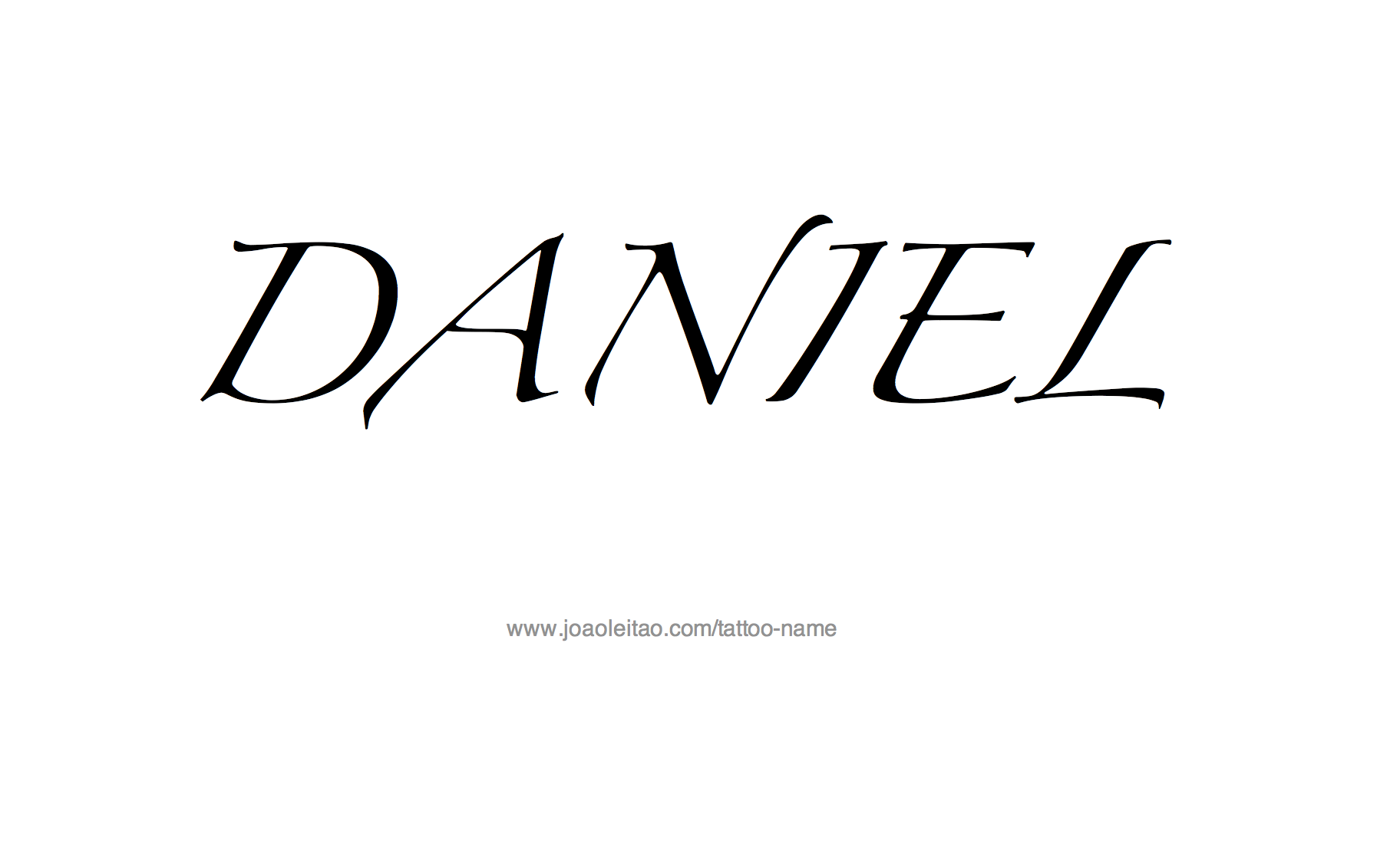 Tattoo Design Name Daniel