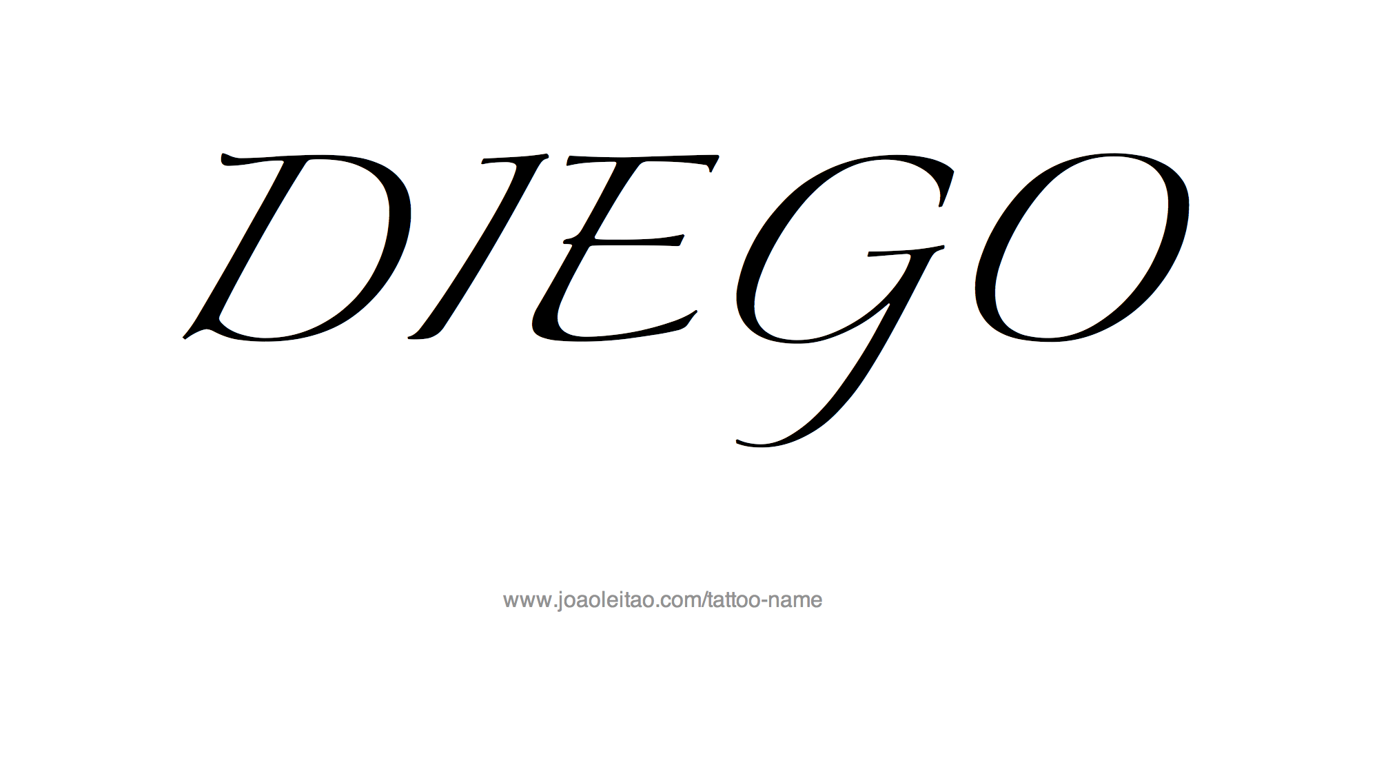 Tattoo Design Name Diego