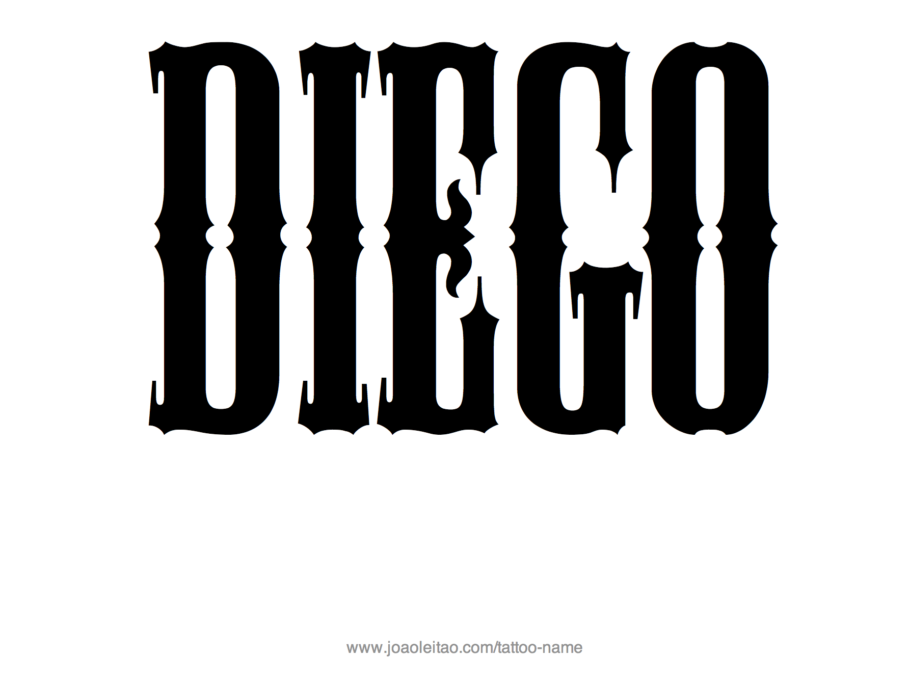 Tattoo Design Name Diego