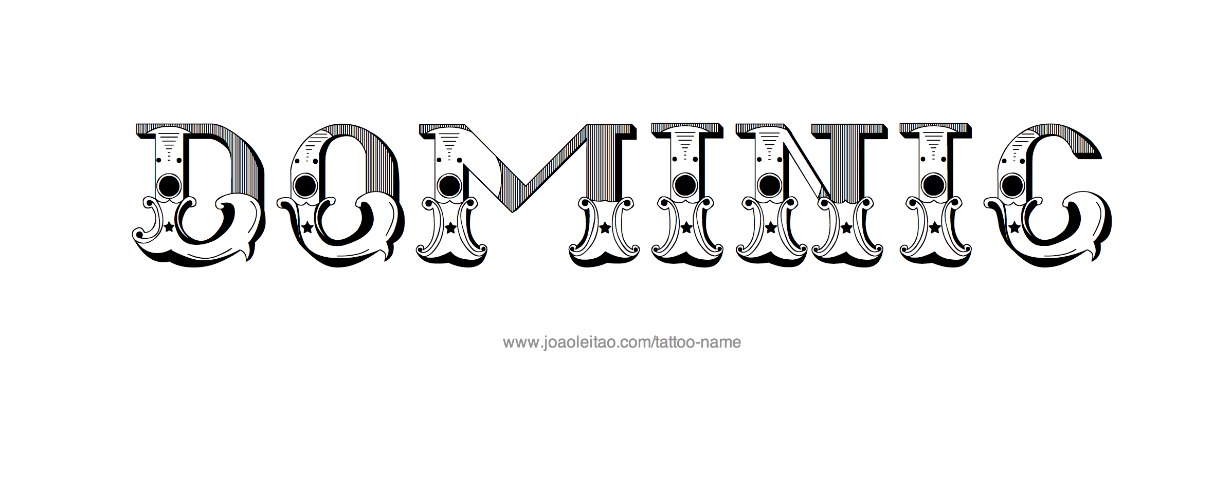 Tattoo Design Name Dominic