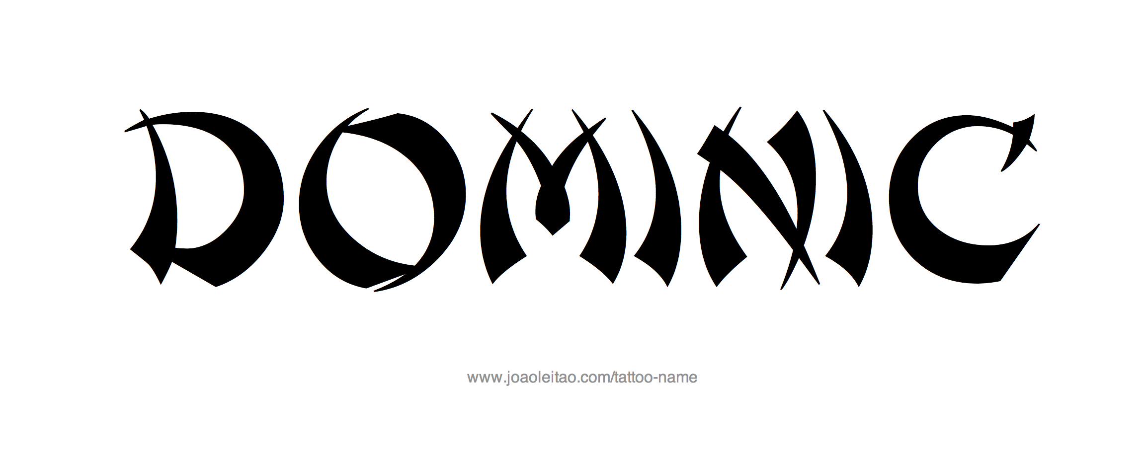 Tattoo Design Name Dominic