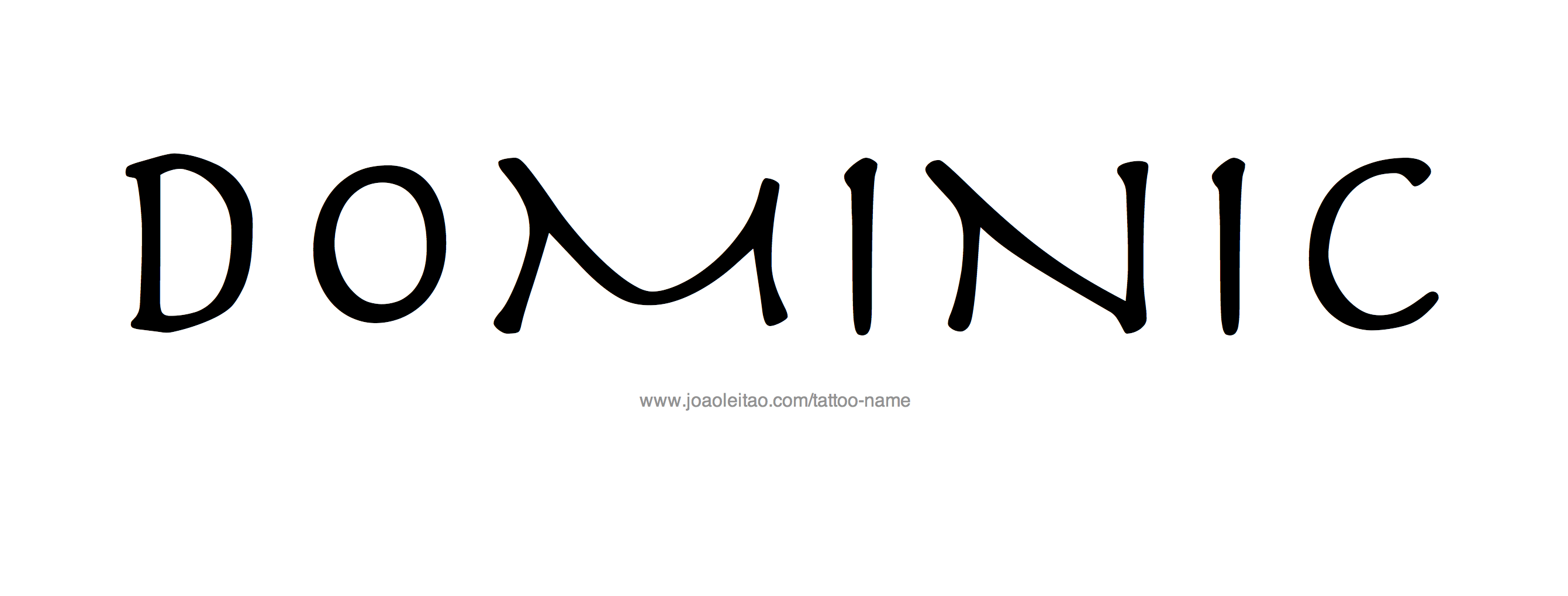 Tattoo Design Name Dominic