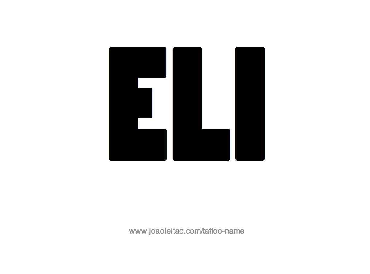 Tattoo Design Name Eli