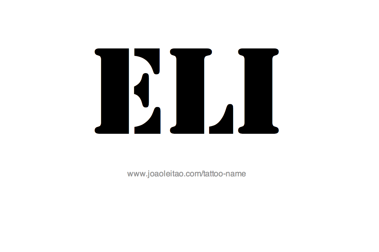 Tattoo Design Name Eli