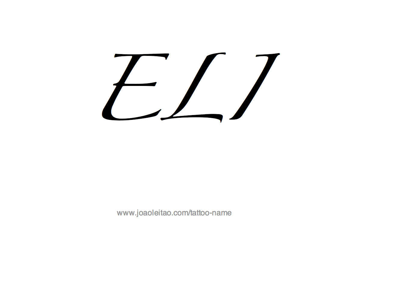 Tattoo Design Name Eli