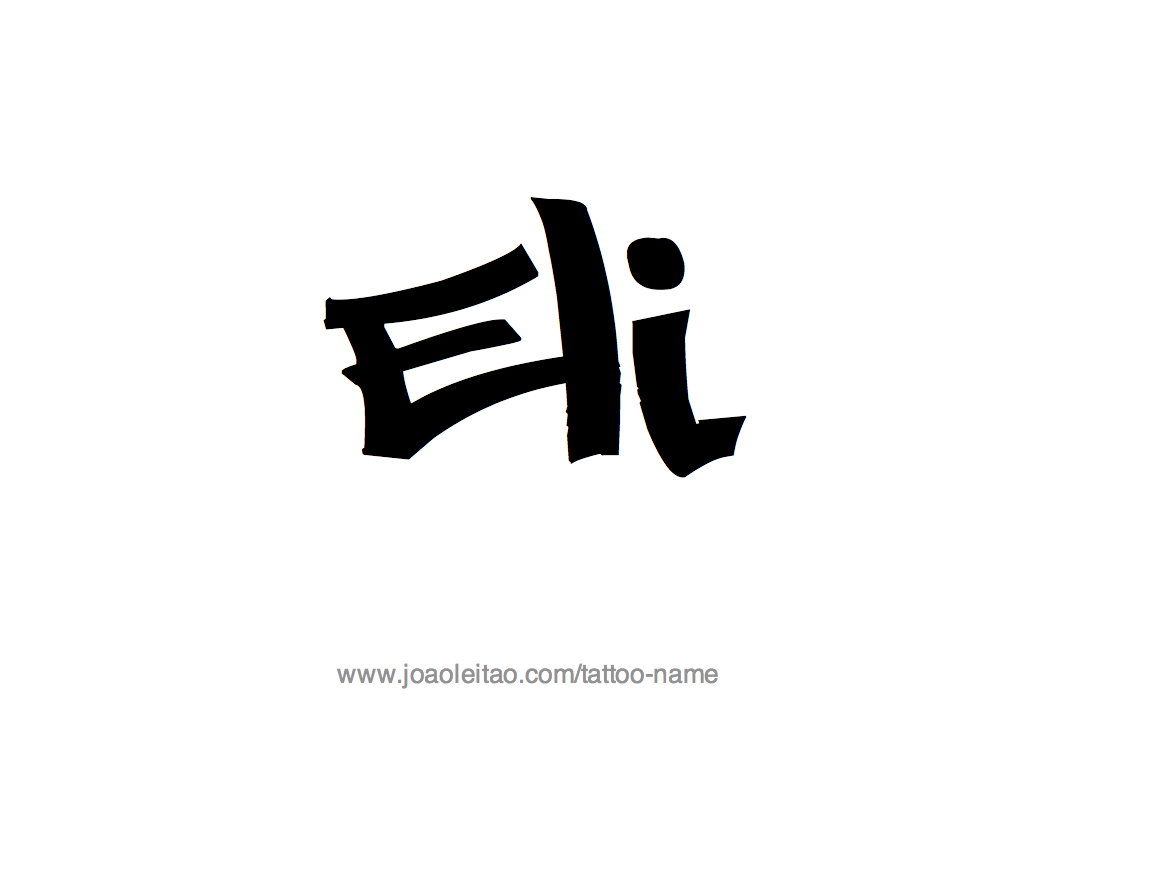 Tattoo Design Name Eli