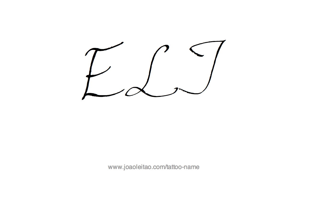 Tattoo Design Name Eli