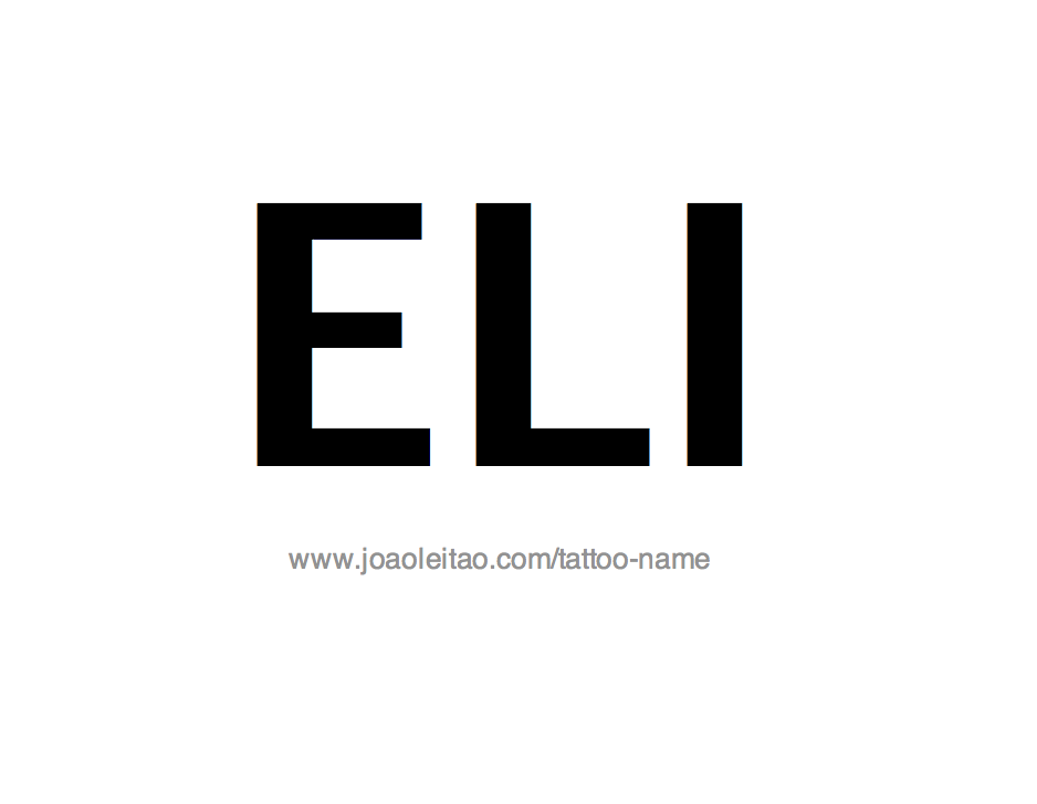 Tattoo Design Name Eli