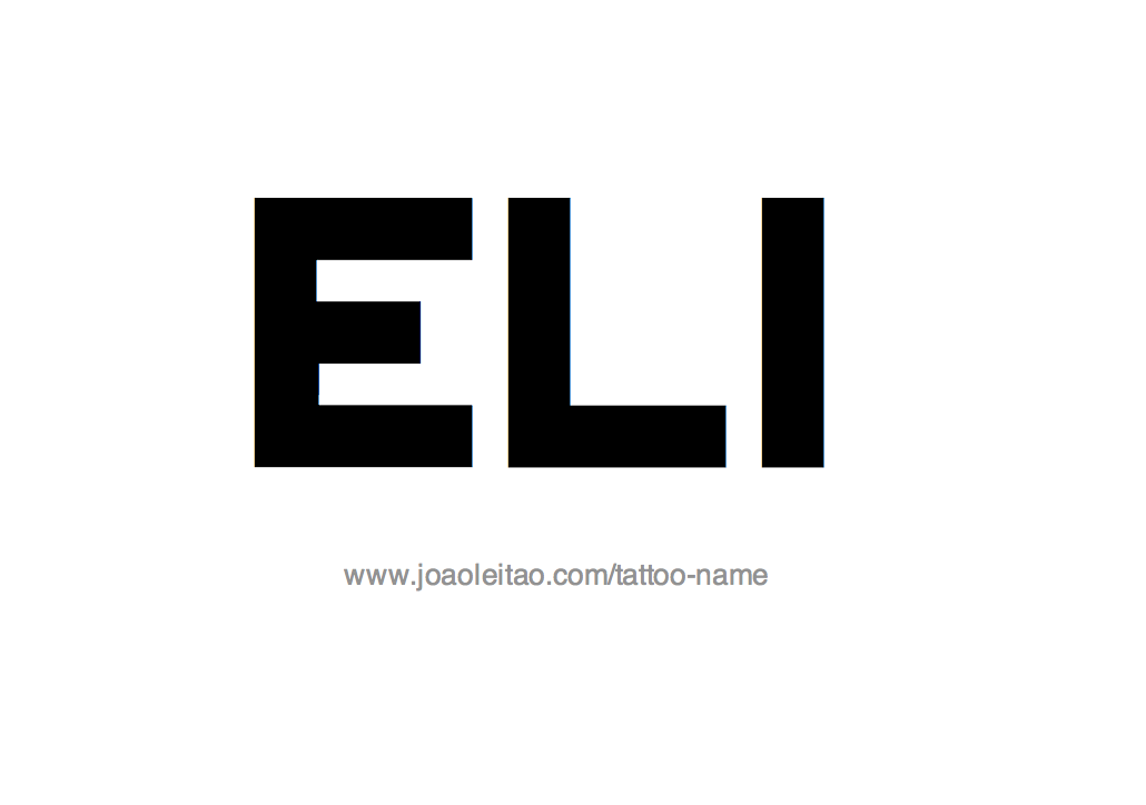 Tattoo Design Name Eli