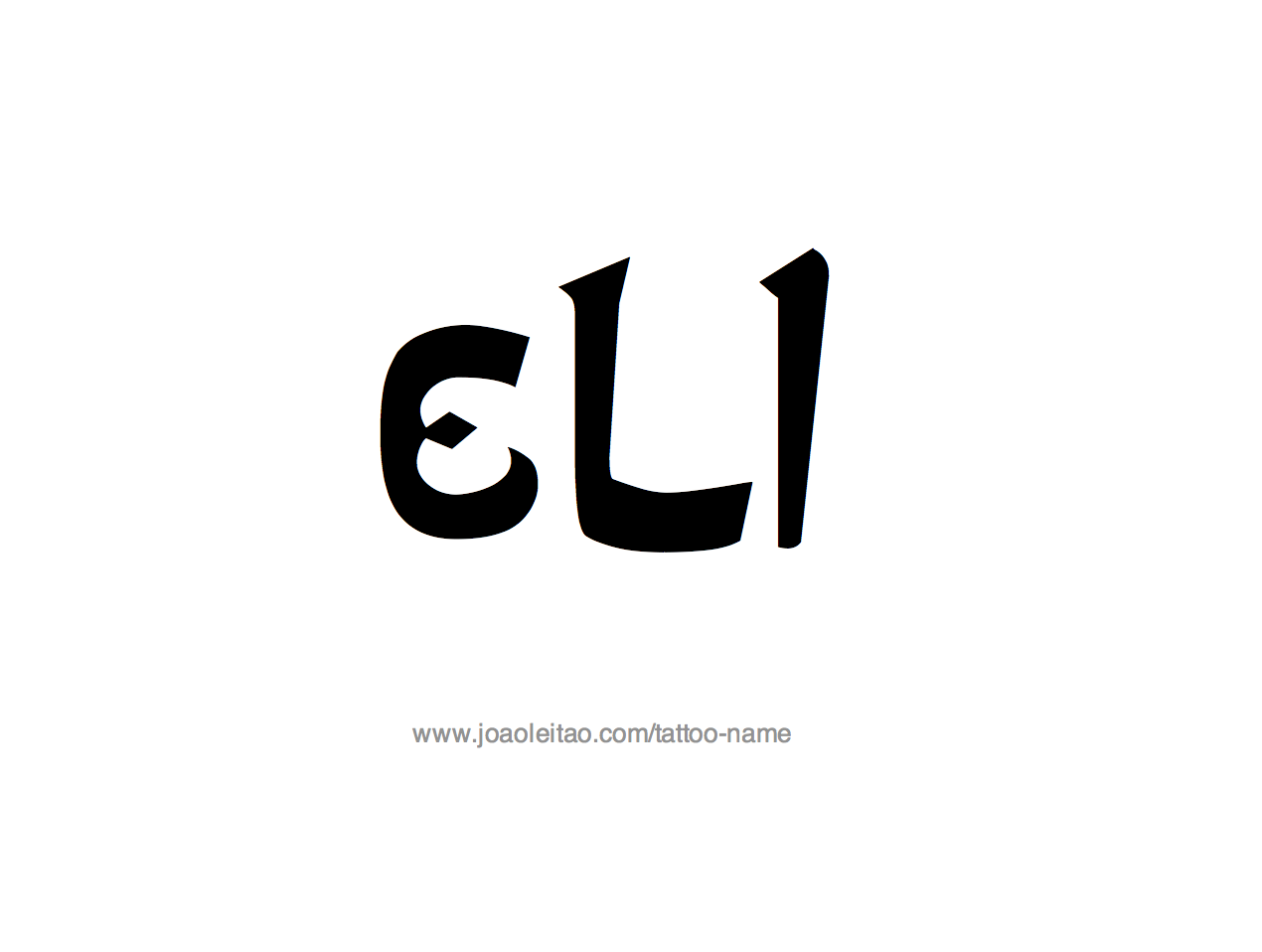 Tattoo Design Name Eli