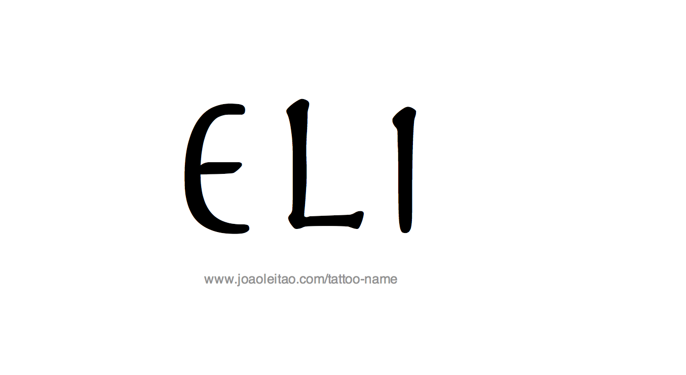 Tattoo Design Name Eli