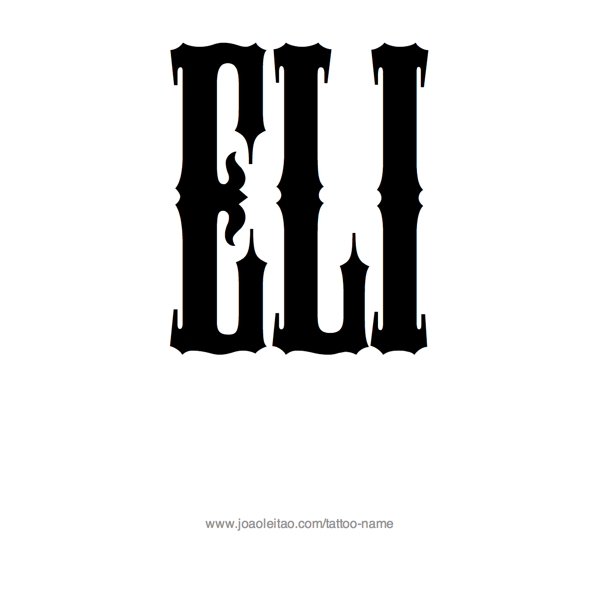 Tattoo Design Name Eli