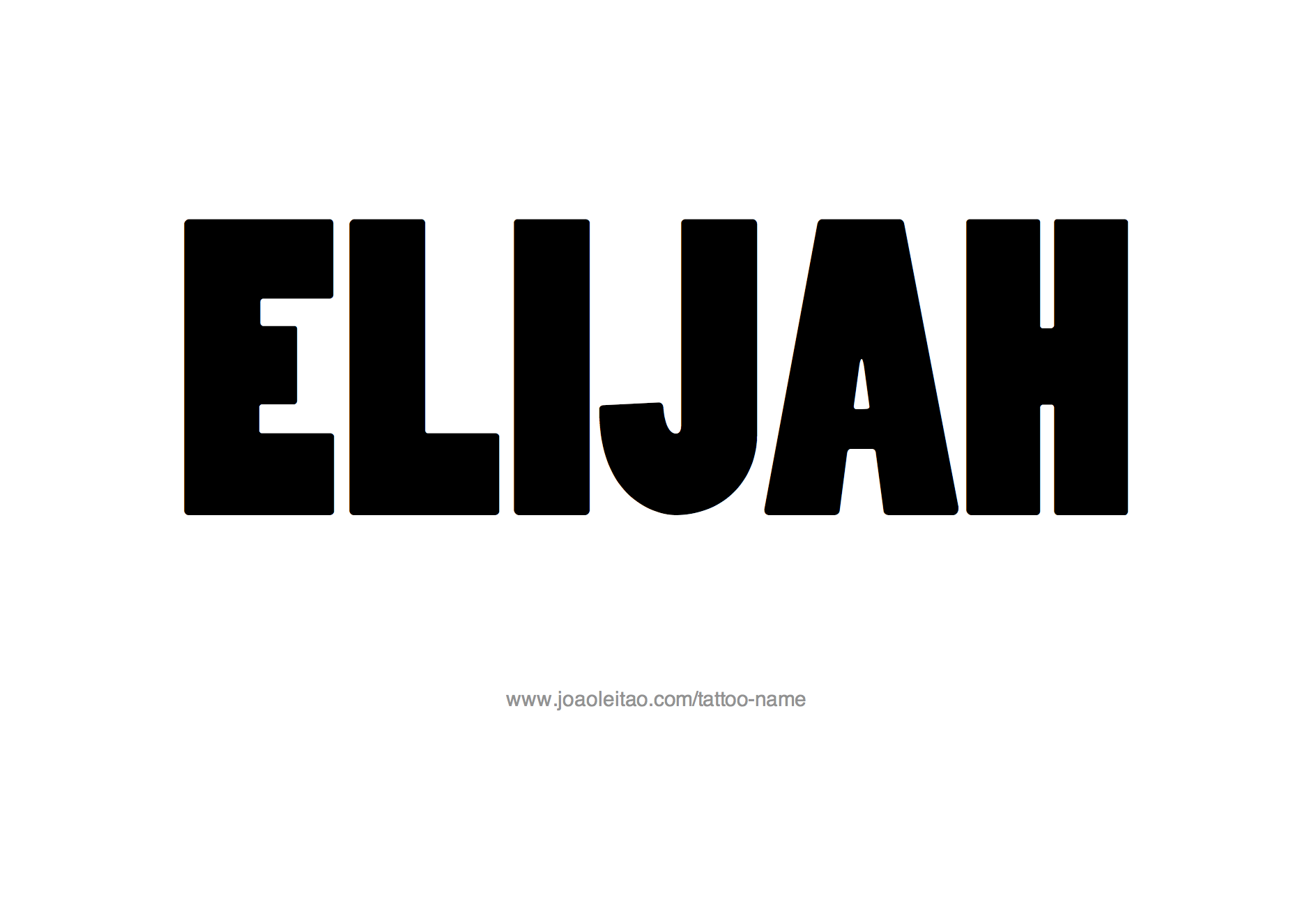 Tattoo Design Name Elijah