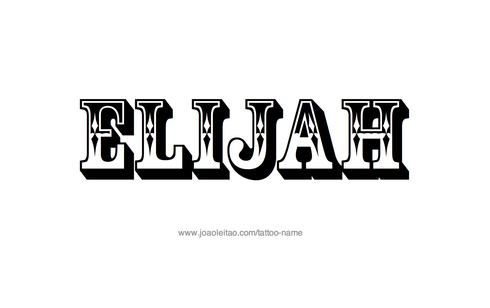 Tattoo Design Name Elijah