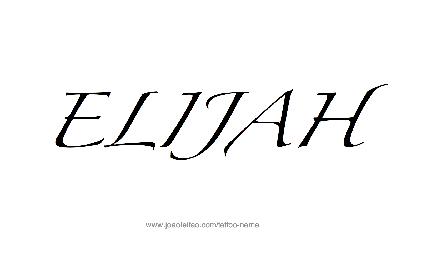 Tattoo Design Name Elijah