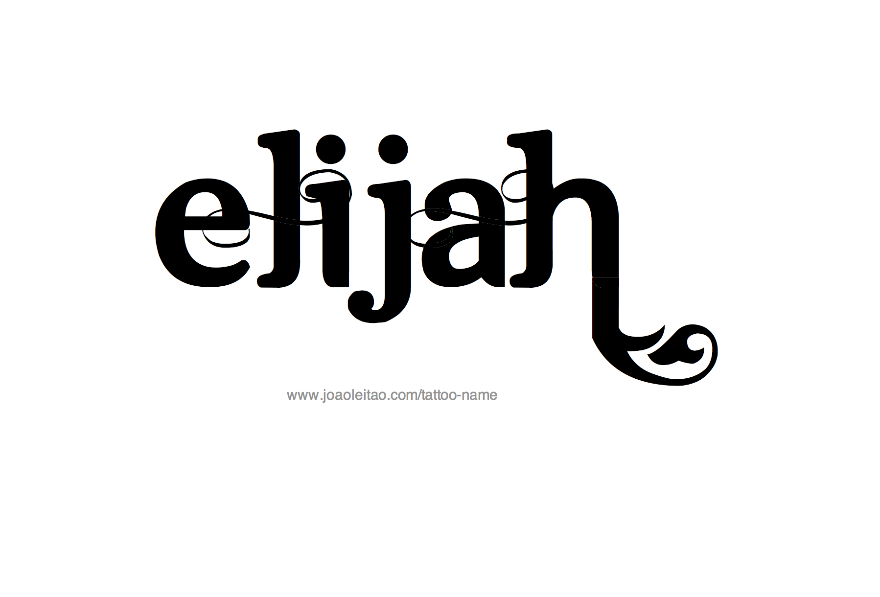 Tattoo Design Name Elijah