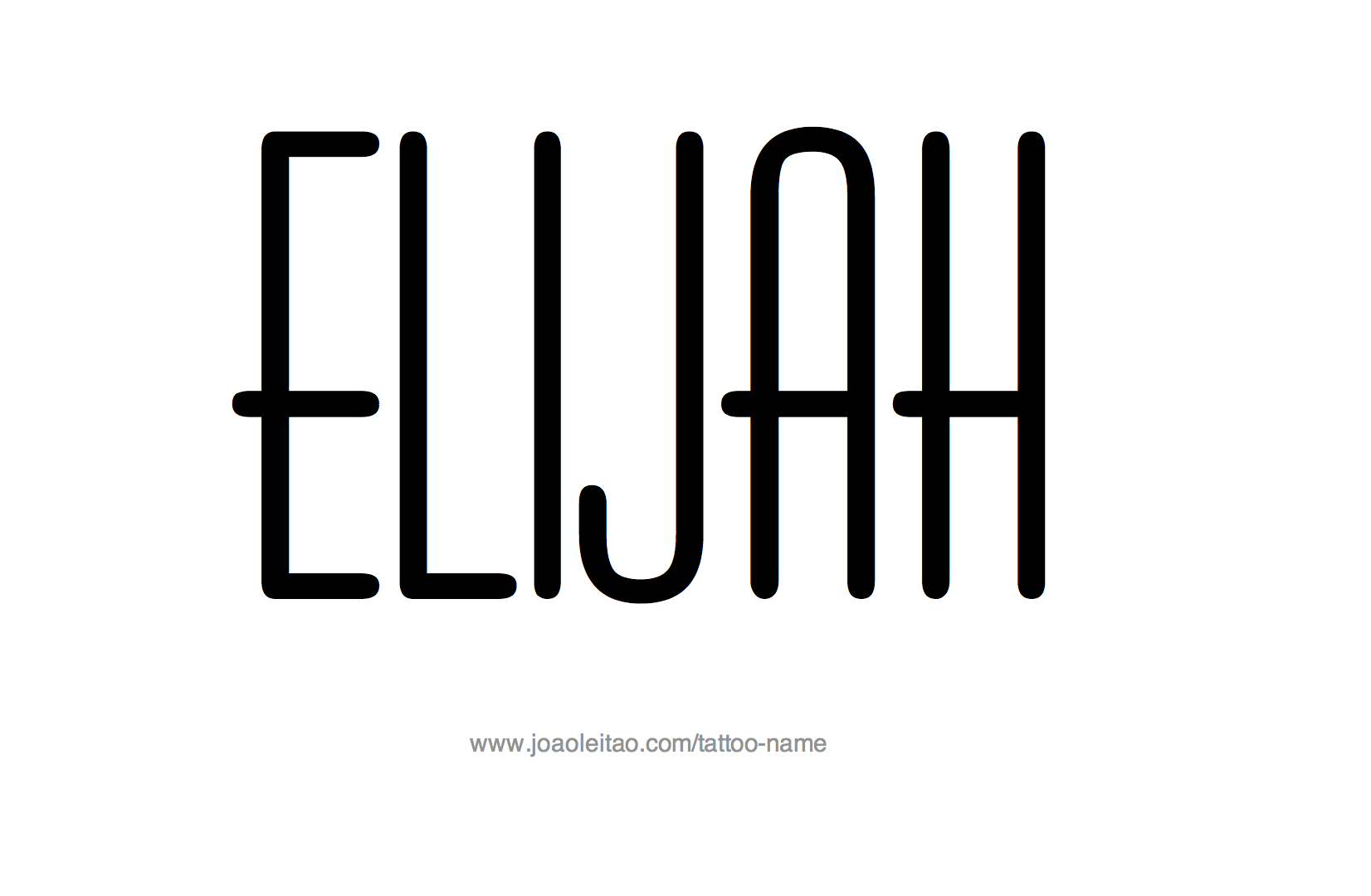 Tattoo Design Name Elijah