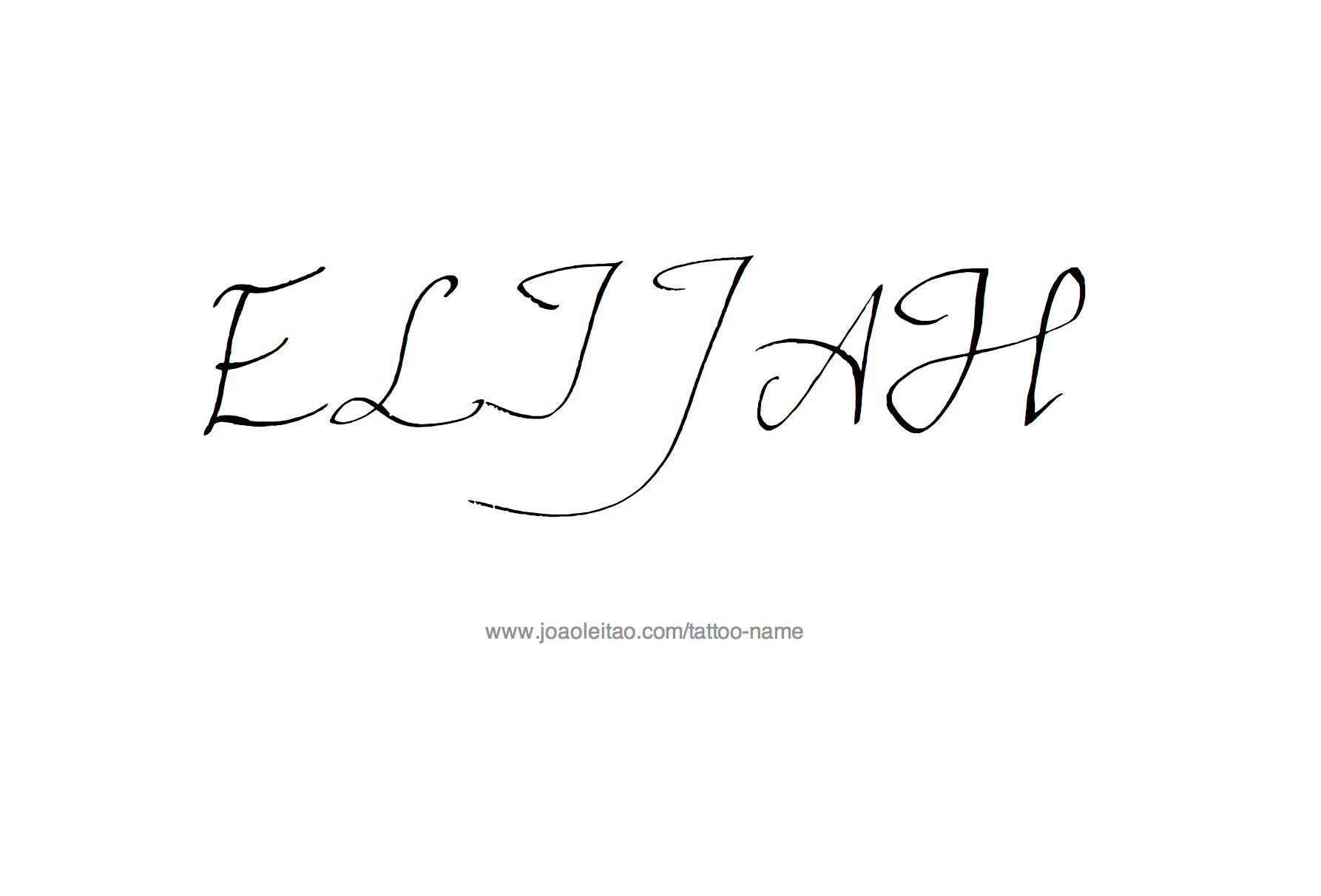 Tattoo Design Name Elijah