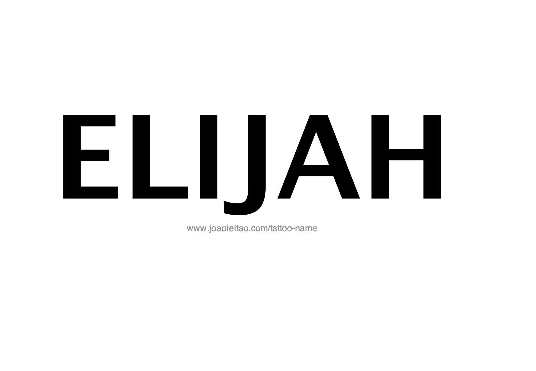 Tattoo Design Name Elijah