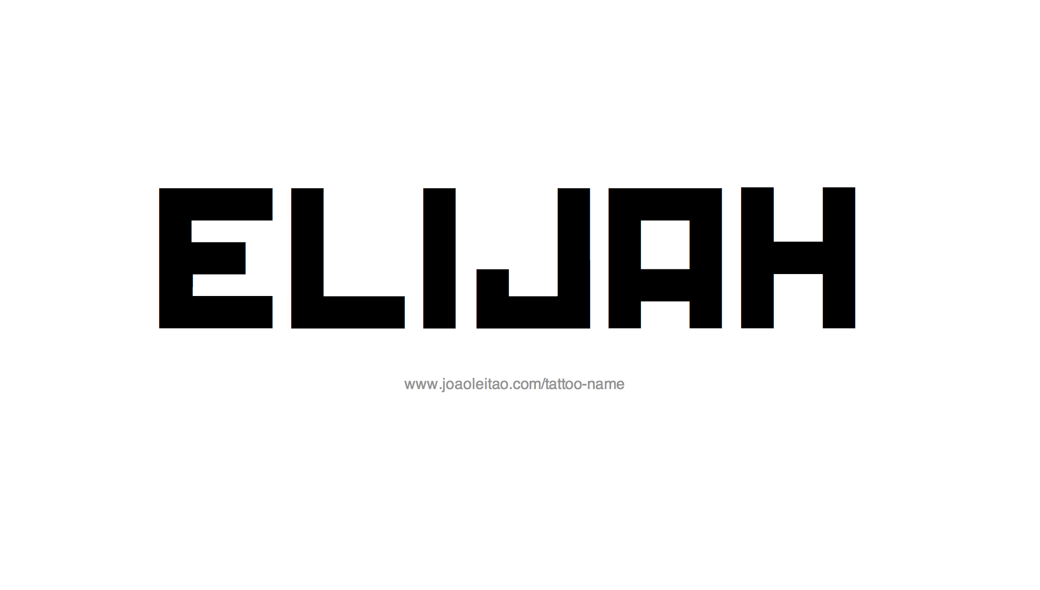 Tattoo Design Name Elijah