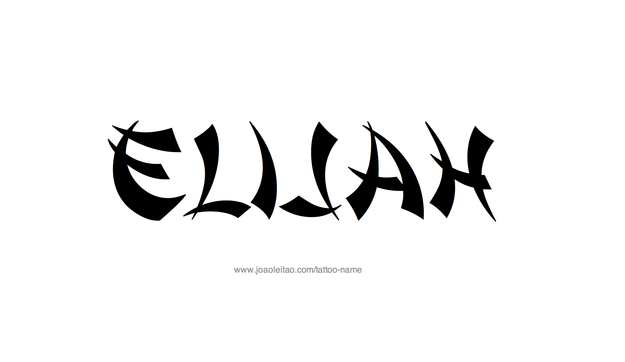 Tattoo Design Name Elijah