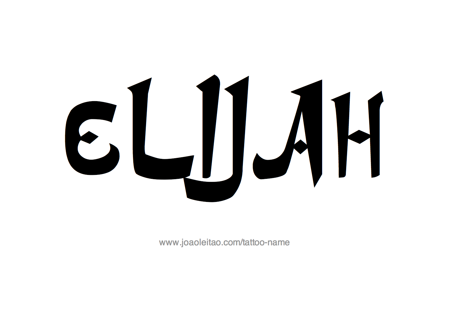 Tattoo Design Name Elijah