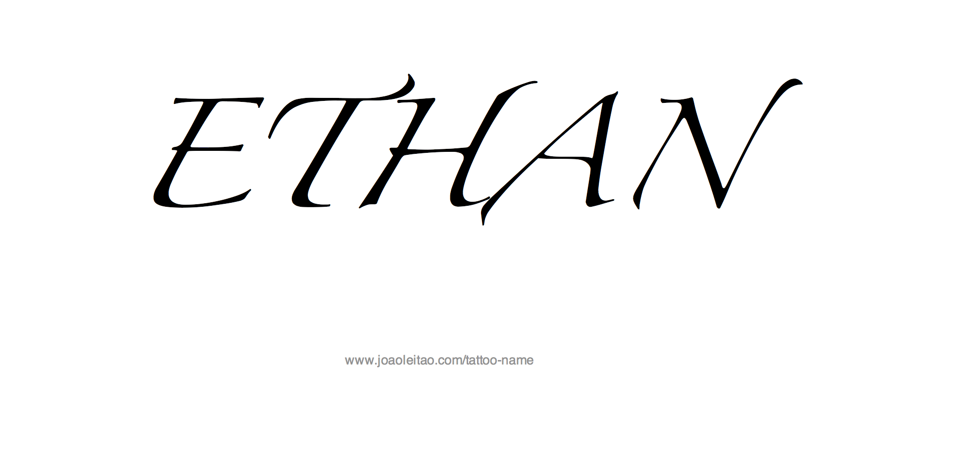 Tattoo Design Name Ethan