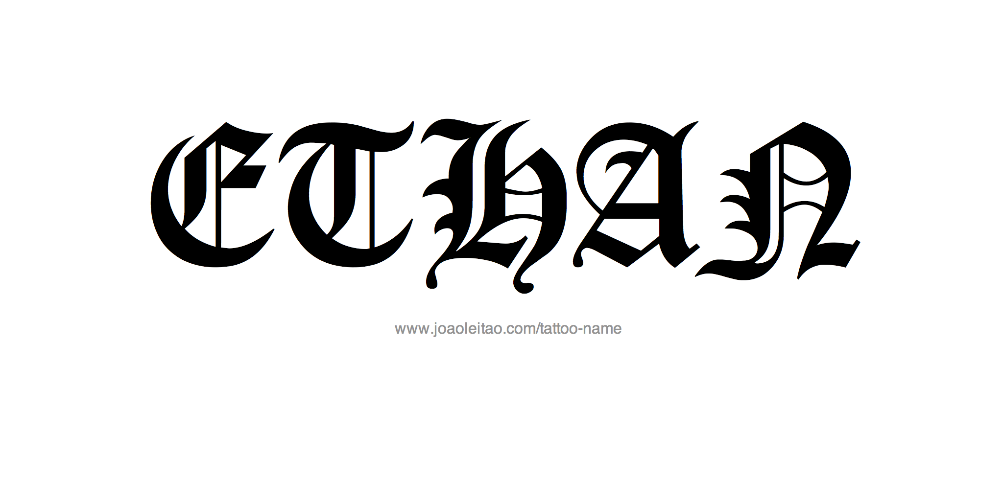 Tattoo Design Name Ethan