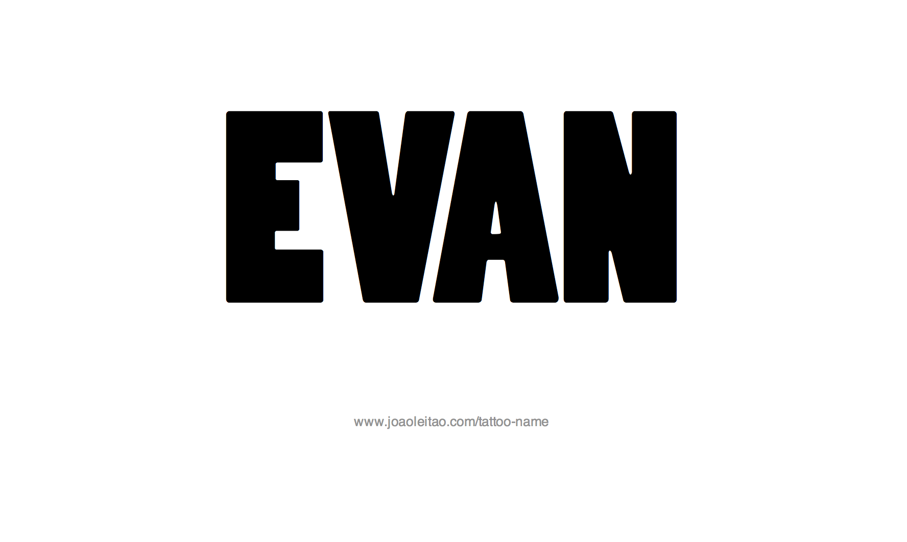 Tattoo Design Name Evan