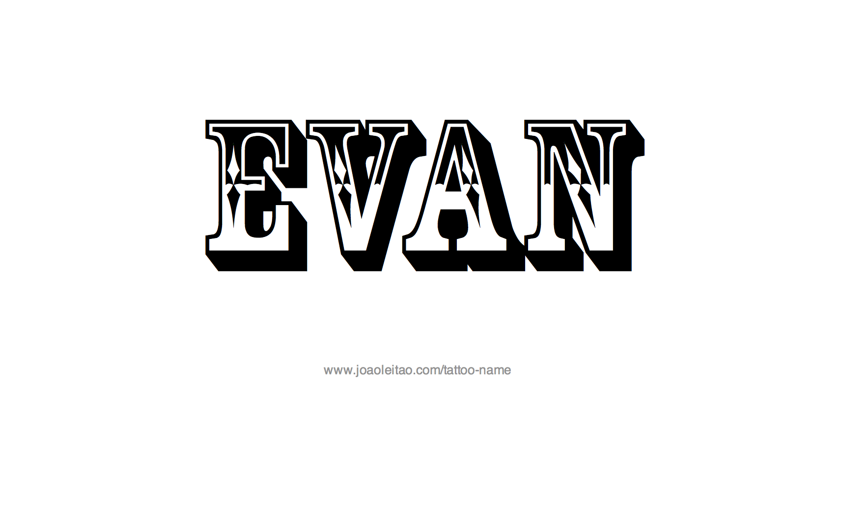 Tattoo Design Name Evan