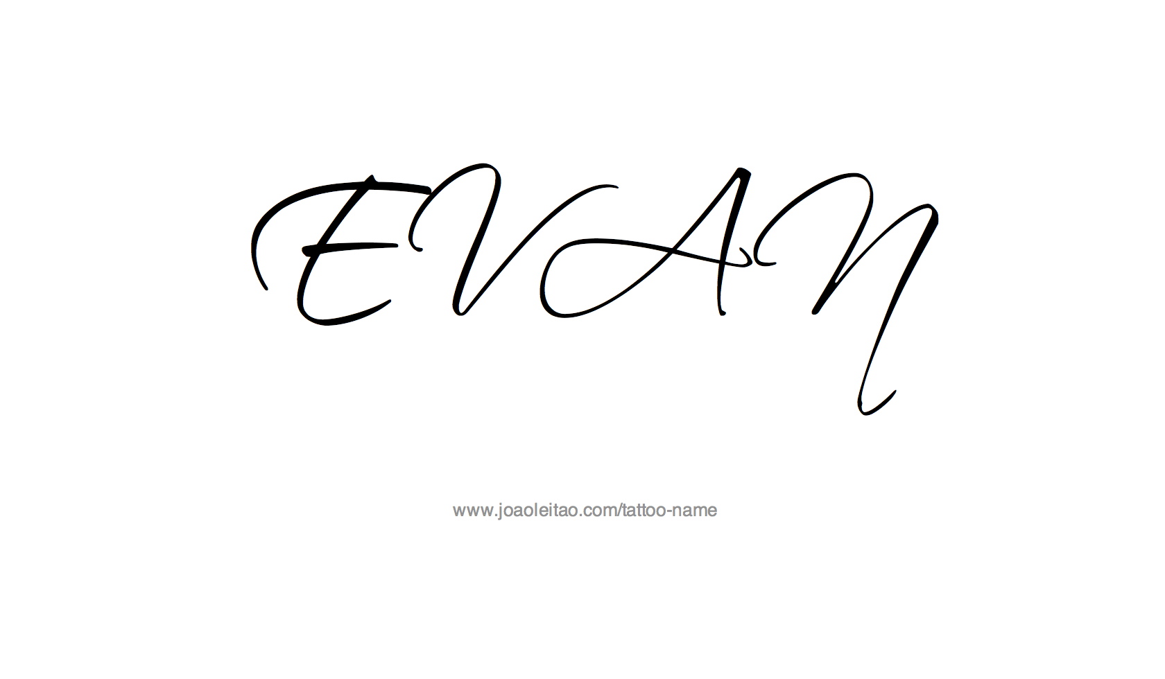 Tattoo Design Name Evan