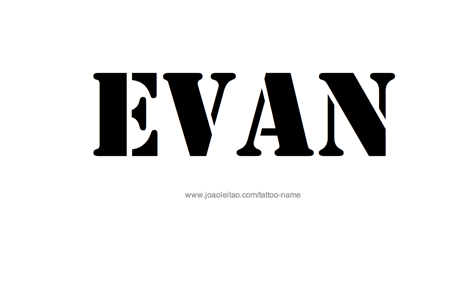 Tattoo Design Name Evan