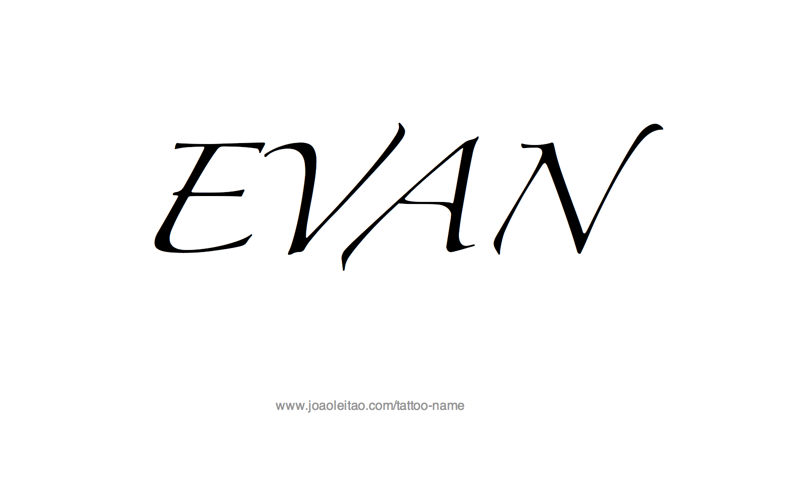 Tattoo Design Name Evan