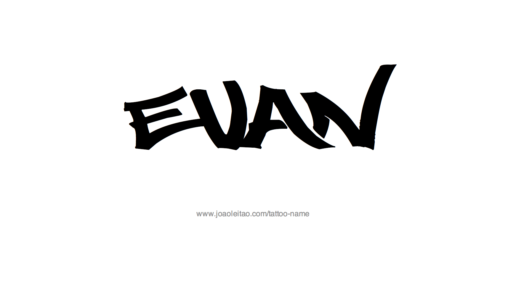 Tattoo Design Name Evan