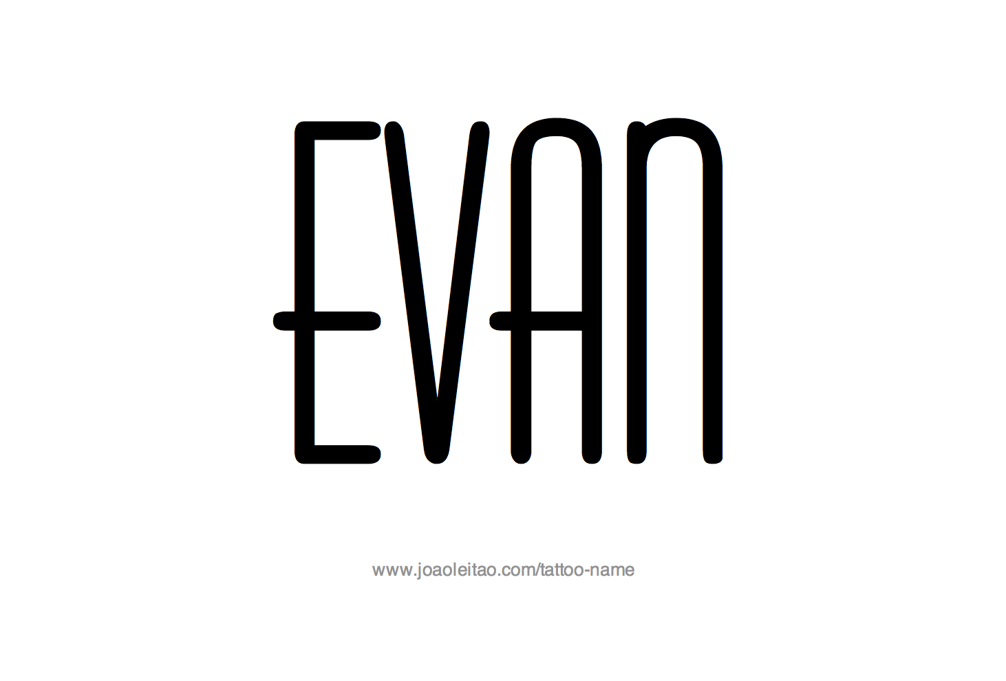 Tattoo Design Name Evan