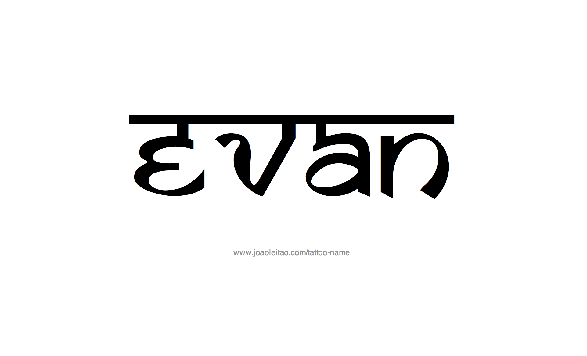 Tattoo Design Name Evan