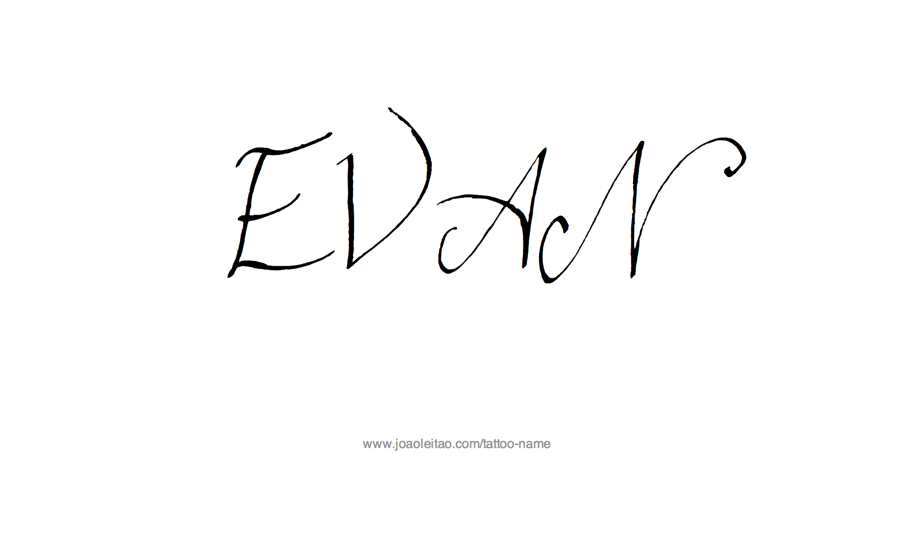 Tattoo Design Name Evan