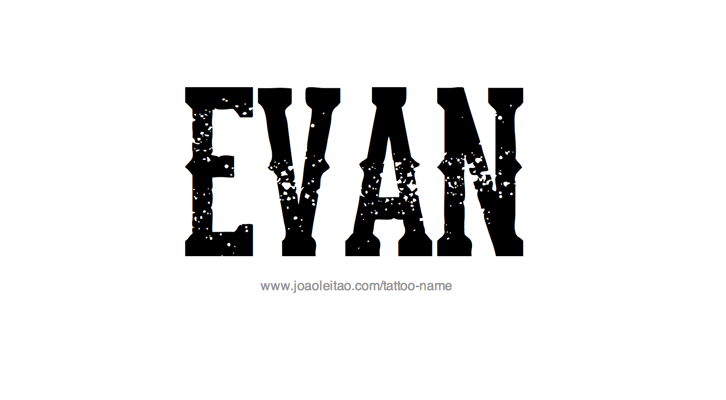 Tattoo Design Name Evan