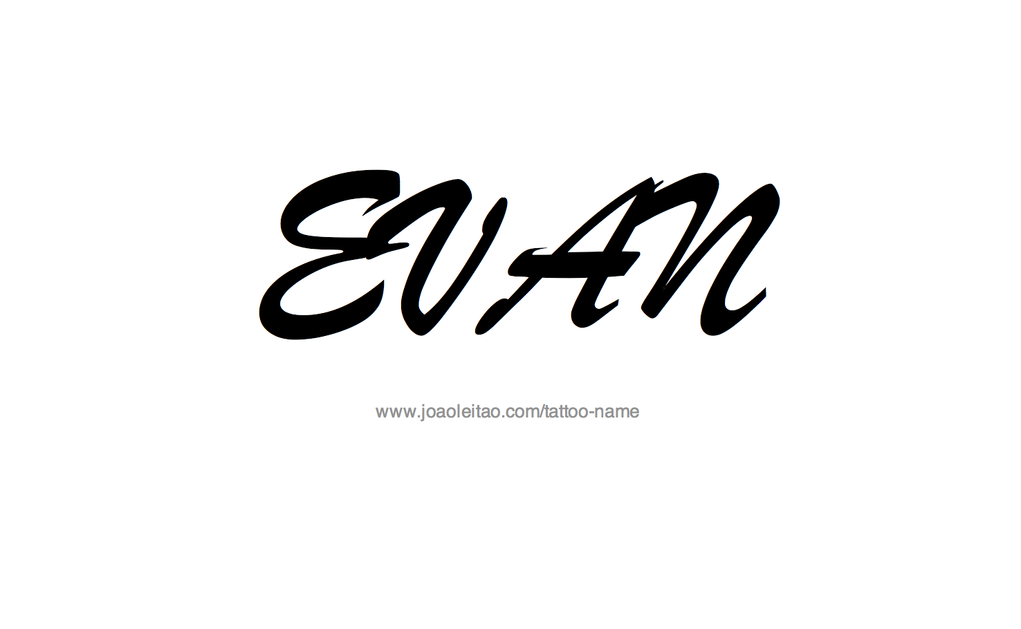 Tattoo Design Name Evan