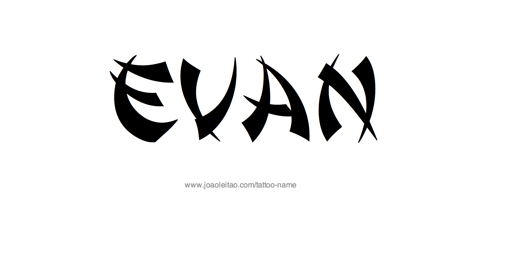 Tattoo Design Name Evan