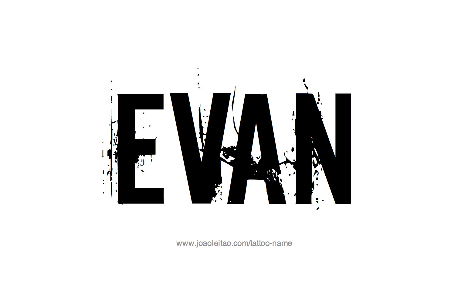 Tattoo Design Name Evan