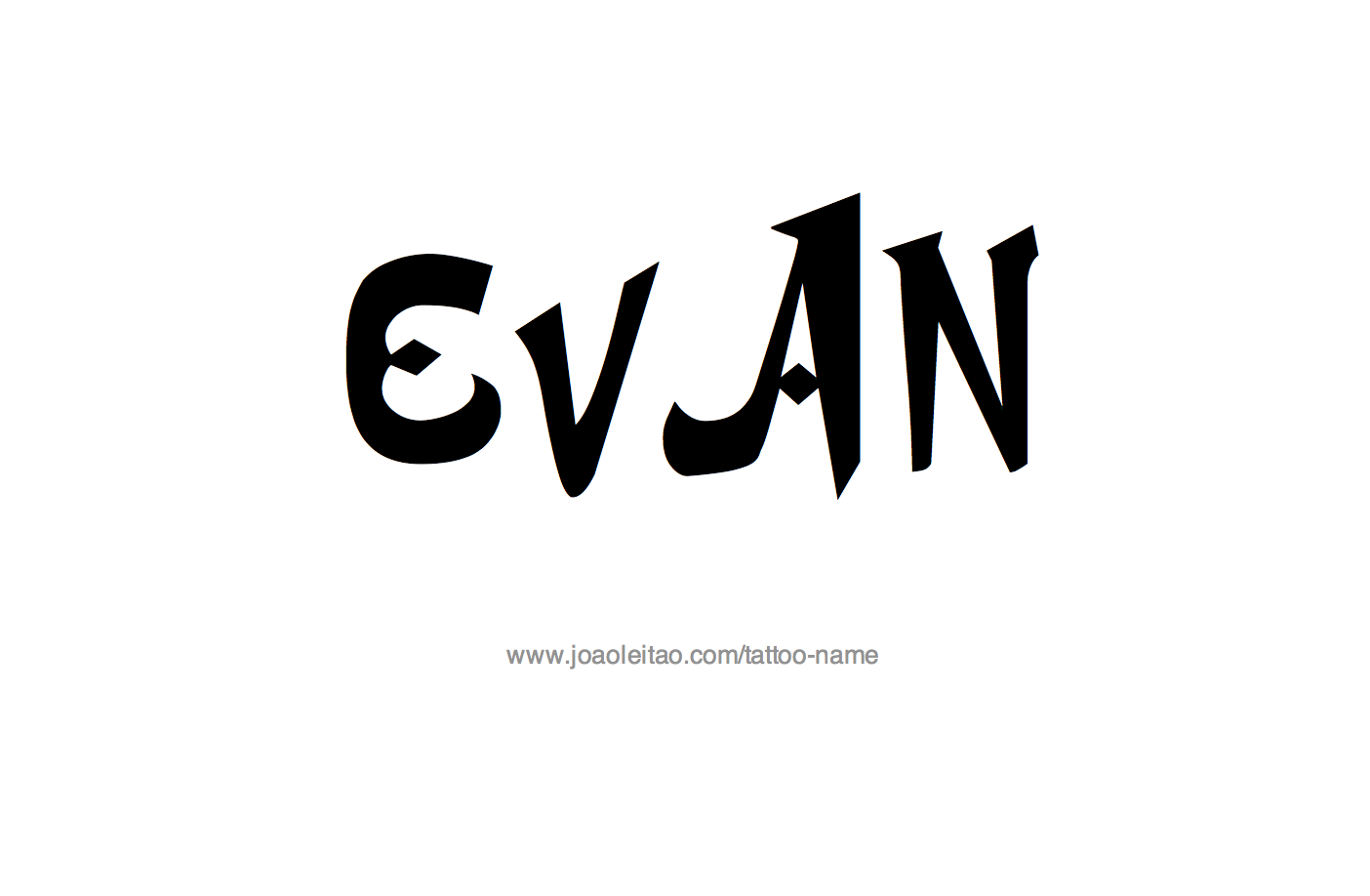 Tattoo Design Name Evan